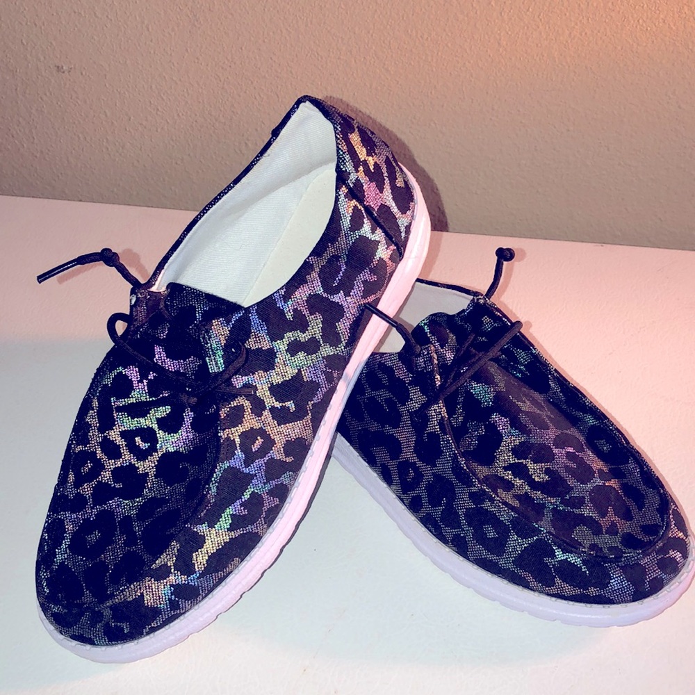 Slip on shoes. Super cute. Multi animal print